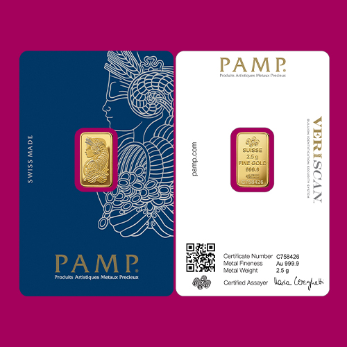 Fortuna Gold Minted Bar - 2.5G