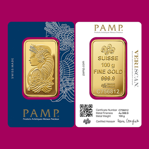 Fortuna Gold Minted Bar-100G